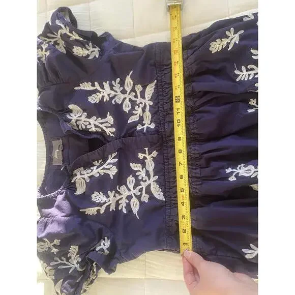 Anthropologie - Somerset embroidered Maxi Dress w/ Blue Floral Embroidery, XSP - Picture 15 of 15